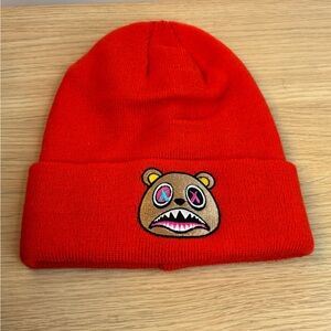 Red‎ Streetwear Bear Graphic Cuffed Beanie Knit Winter Hat OSFM RN101372
